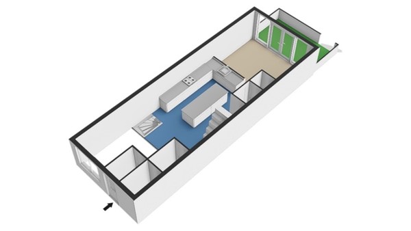 Floorplan - Van Cittersstraat 45B, 3022 LH Rotterdam